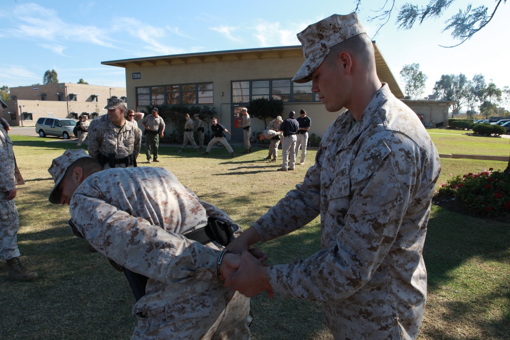 All secured: PMO handcuff training at Miramar