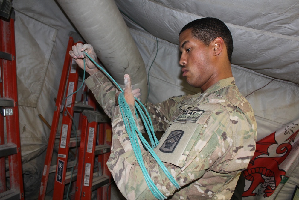 550th Outside Plant facilitates communication on Kandahar Airfield