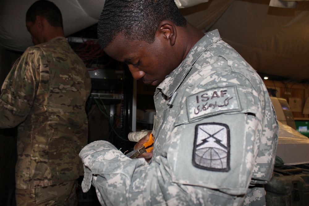 550th Outside Plant facilitates communication on Kandahar Airfield