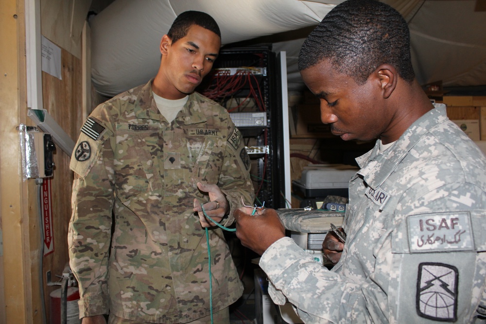 550th Outside Plant facilitates communication on Kandahar Airfield