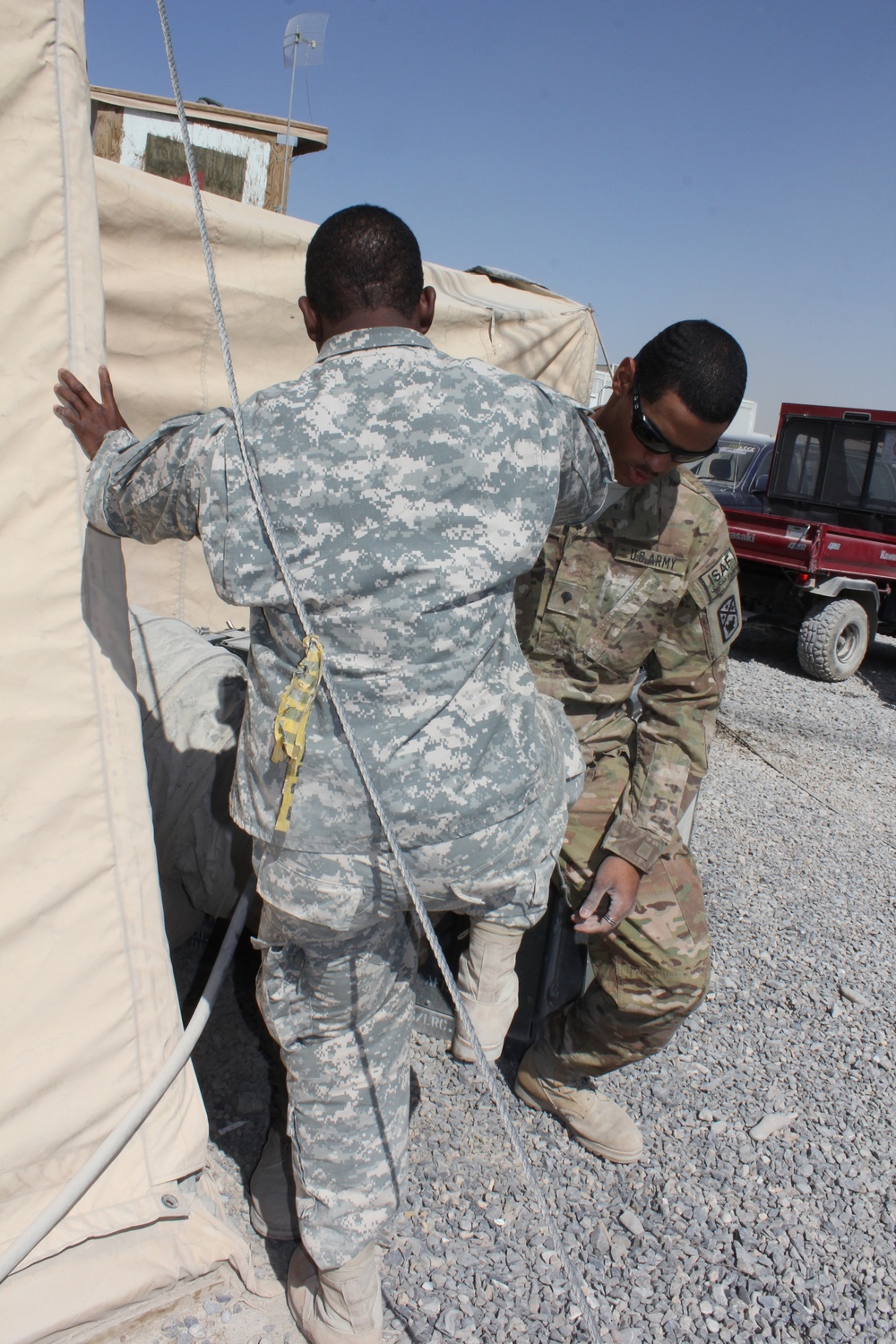 550th Outside Plant facilitates communication on Kandahar Airfield