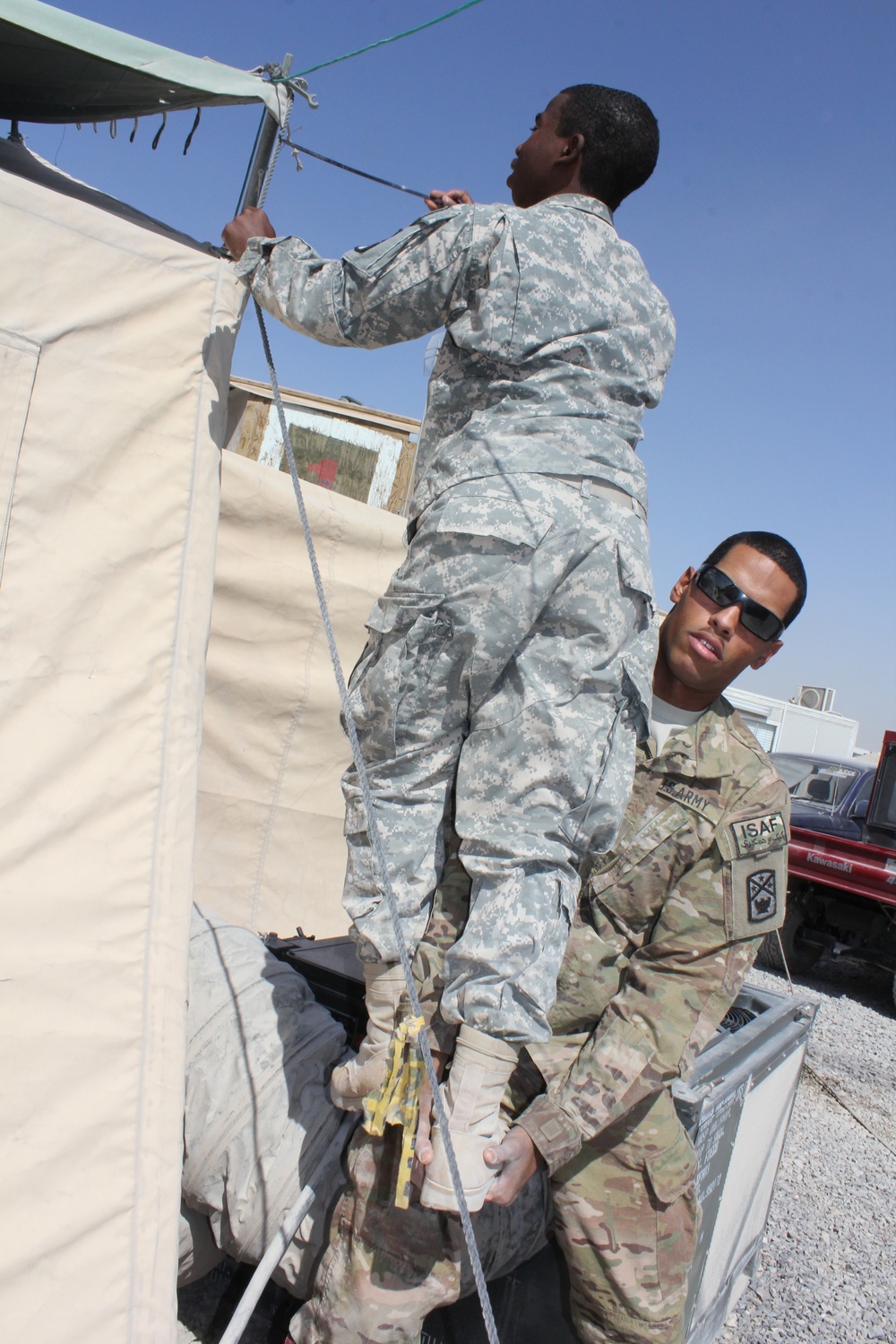 550th Outside Plant facilitates communication on Kandahar Airfield