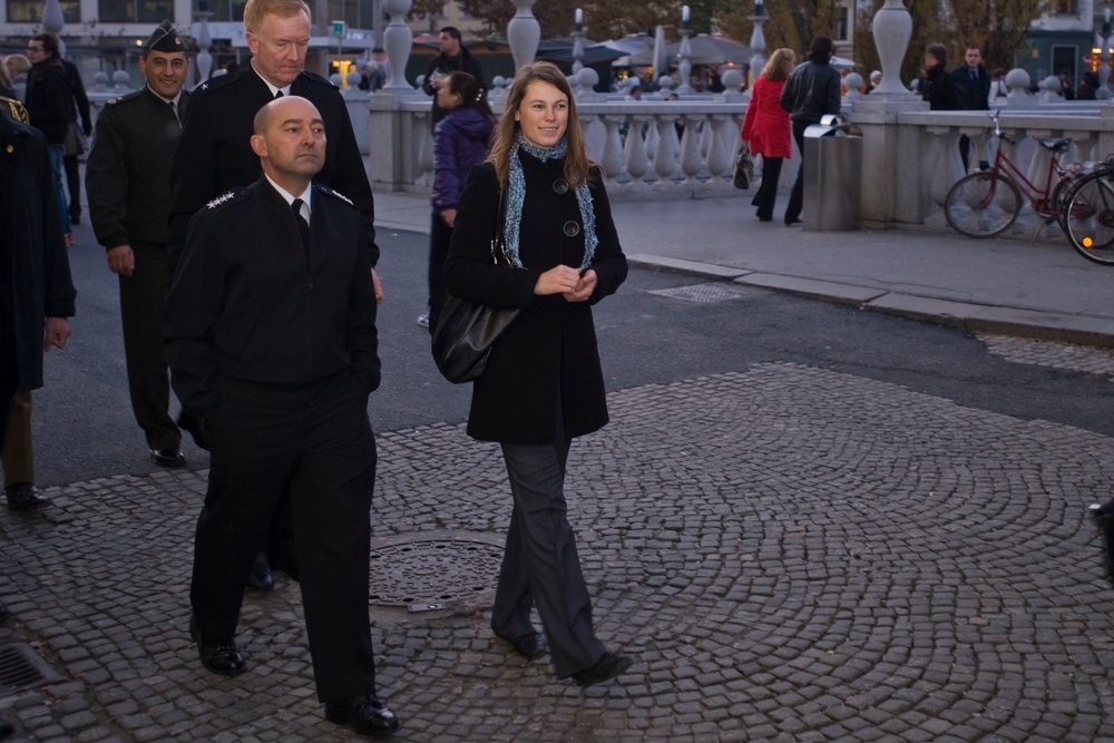 Supreme Allied Commander Europe Jim Stavridis visits Ljubljana, Slovenia