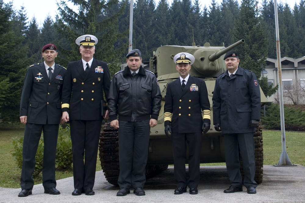 Supreme Allied Commander Europe Jim Stavridis visits Ljubljana, Slovenia