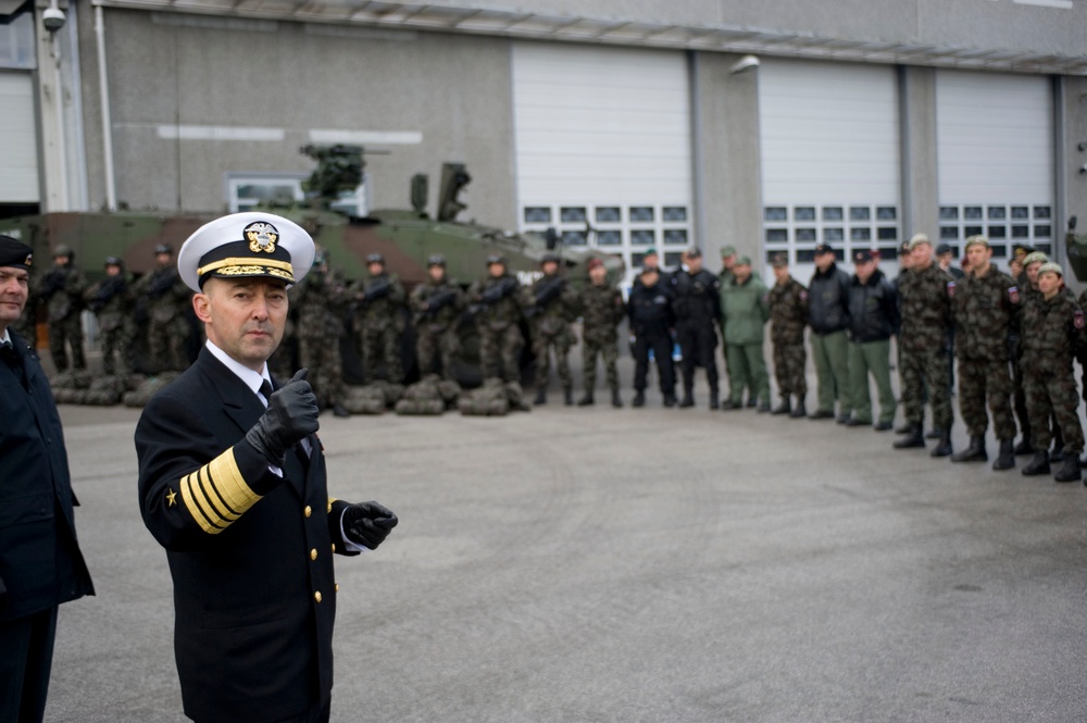 Supreme Allied Commander Europe Jim Stavridis visits Ljubljana, Slovenia