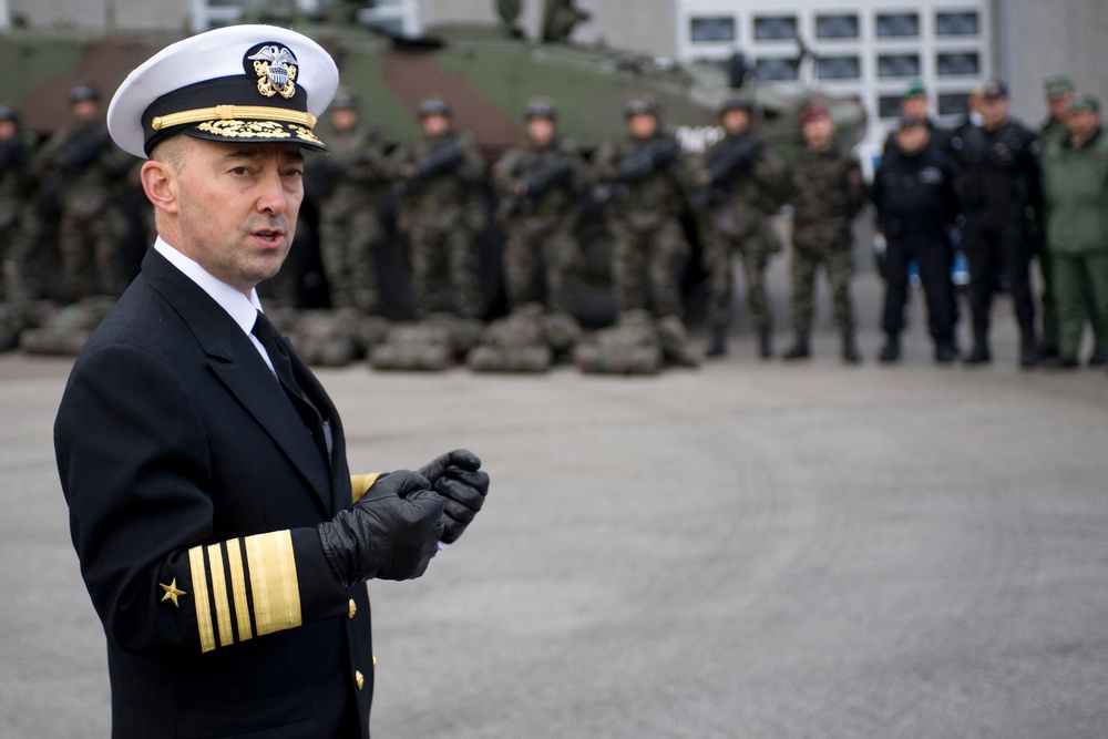 Supreme Allied Commander Europe Jim Stavridis visits Ljubljana, Slovenia