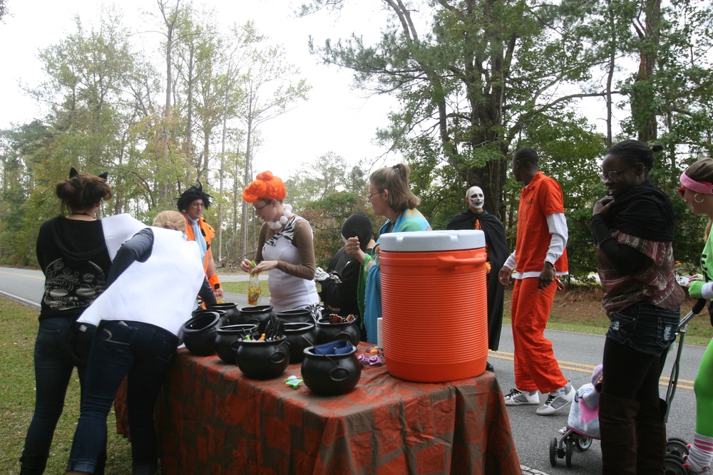 Halloween fun: Participants walk, run