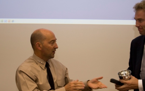 Adm. Stavridis addresses EUCOM leaders at NATO headquarters