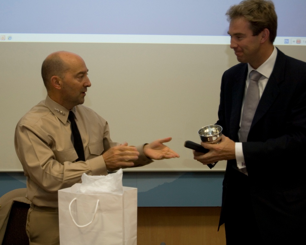 Adm. Stavridis addresses EUCOM leaders at NATO headquarters