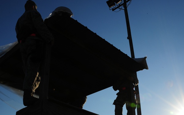 Security Forces personnel secure DFP's