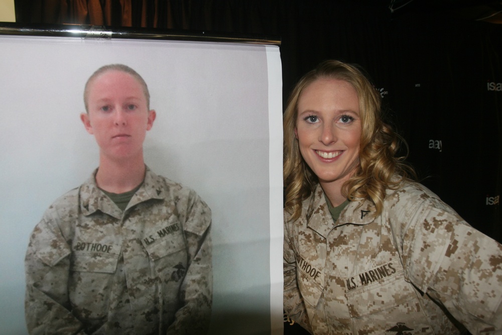 Wounded Marine gets makeover during MCX grand opening