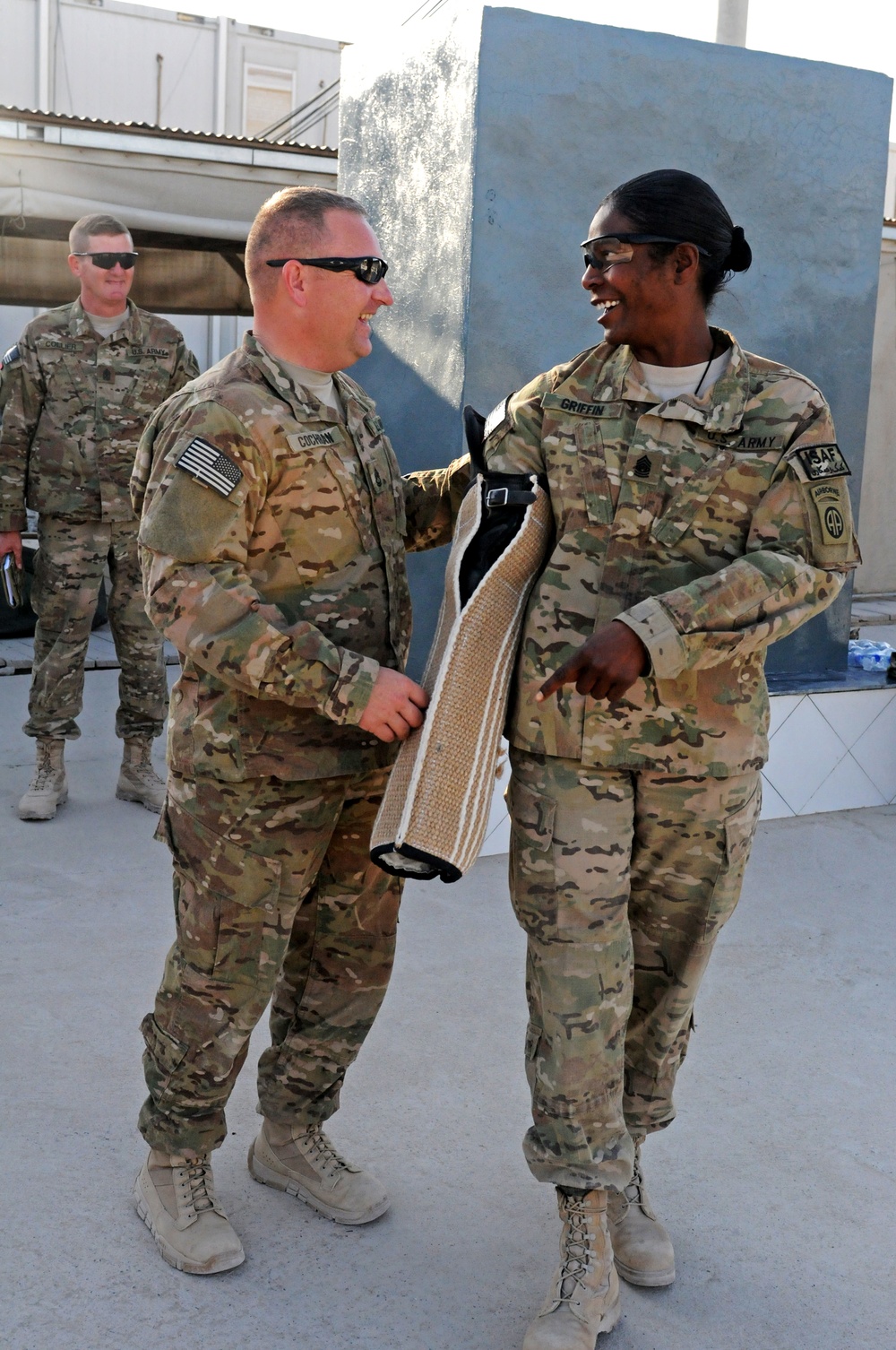 82nd Airborne Division leadership participates in military working dog demonstration