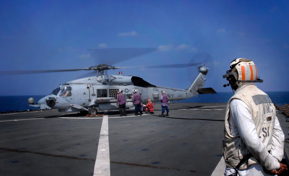 Launch prep aboard USS Whidbey Island