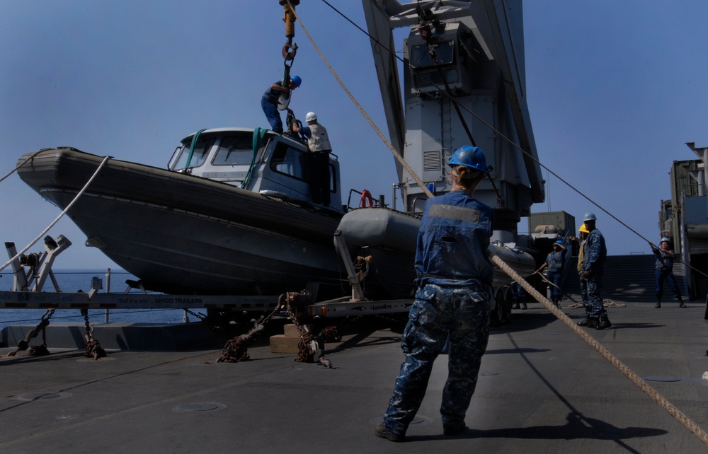 Launch prep aboard USS Whidbey Island