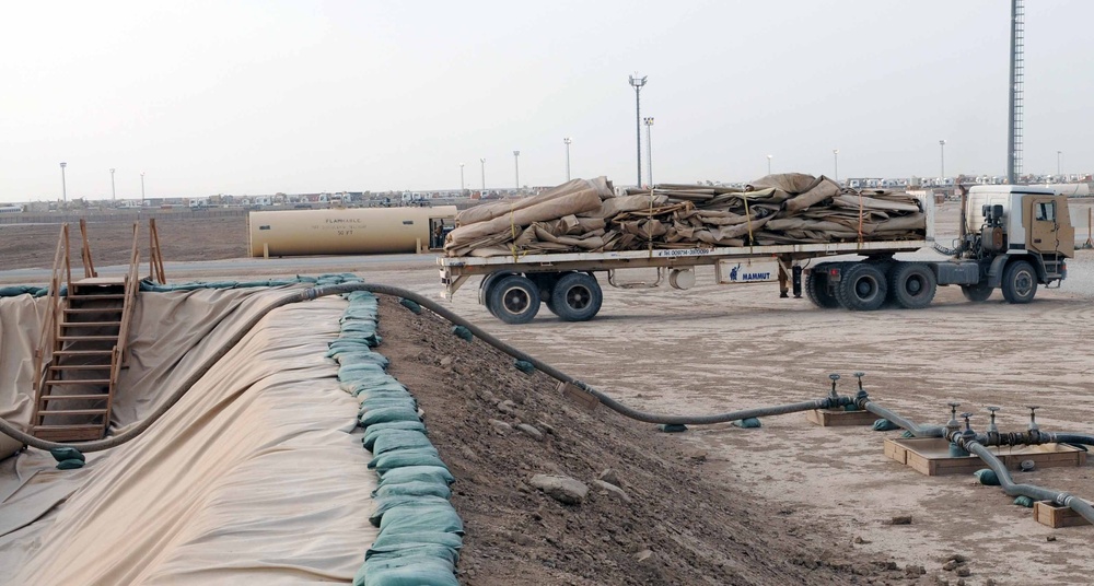 Last stop for fuel in Iraq: Bulk fuel farm consolidates fuel as drawdown continues