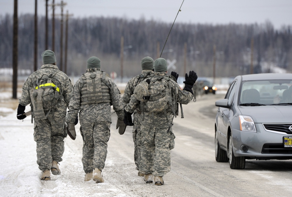 4th Quartermaster Det. (Airborne) land Navigation training JBER