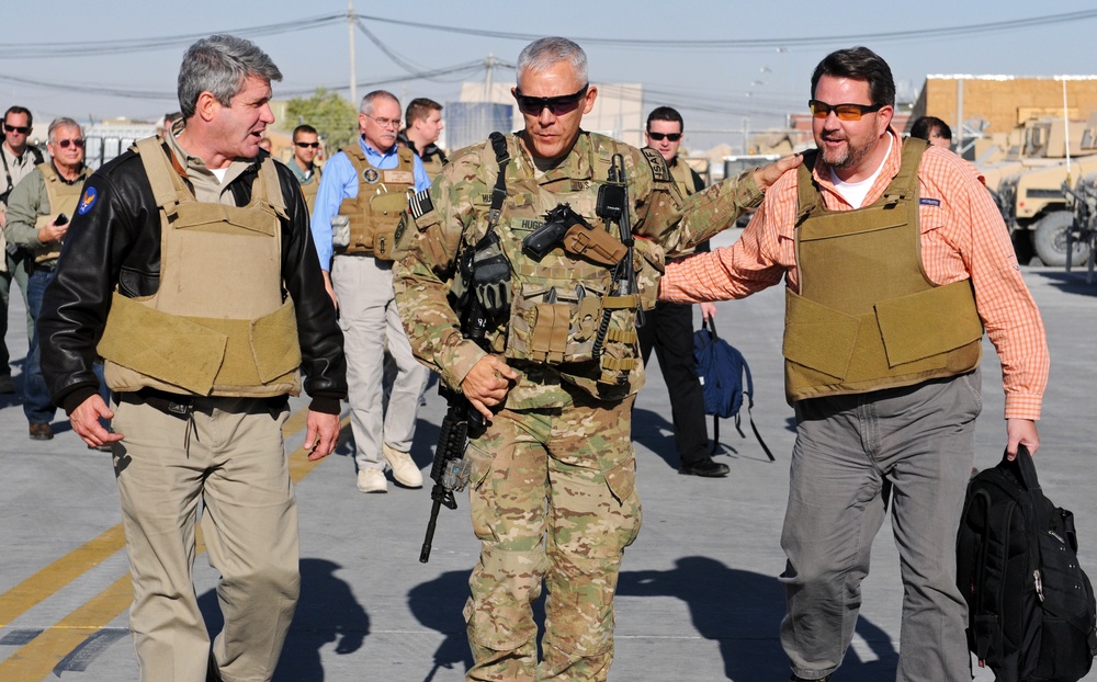 Regional Command (South) commander greets congressional delegation