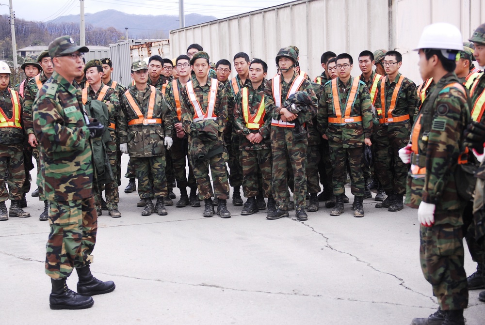 Republic of Korea's army conduct rail operations