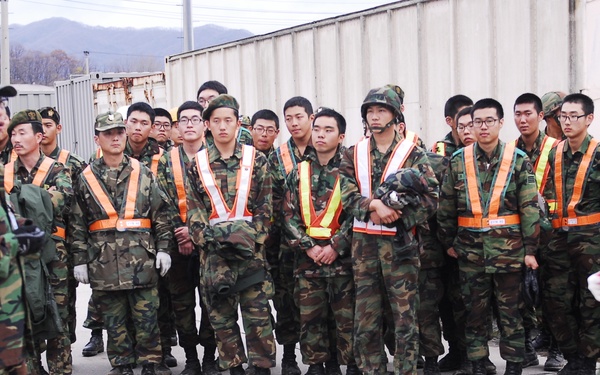 Republic of Korea's army conduct rail operations