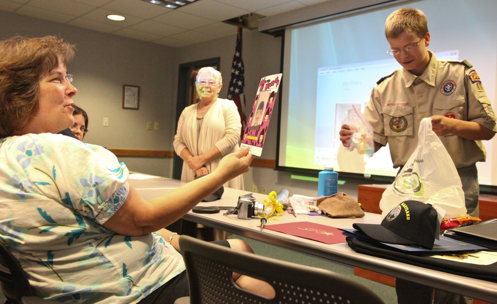 Boy Scouts receive awards for care packages