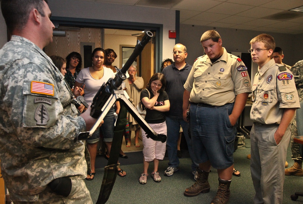 Boy Scouts receive awards for care packages