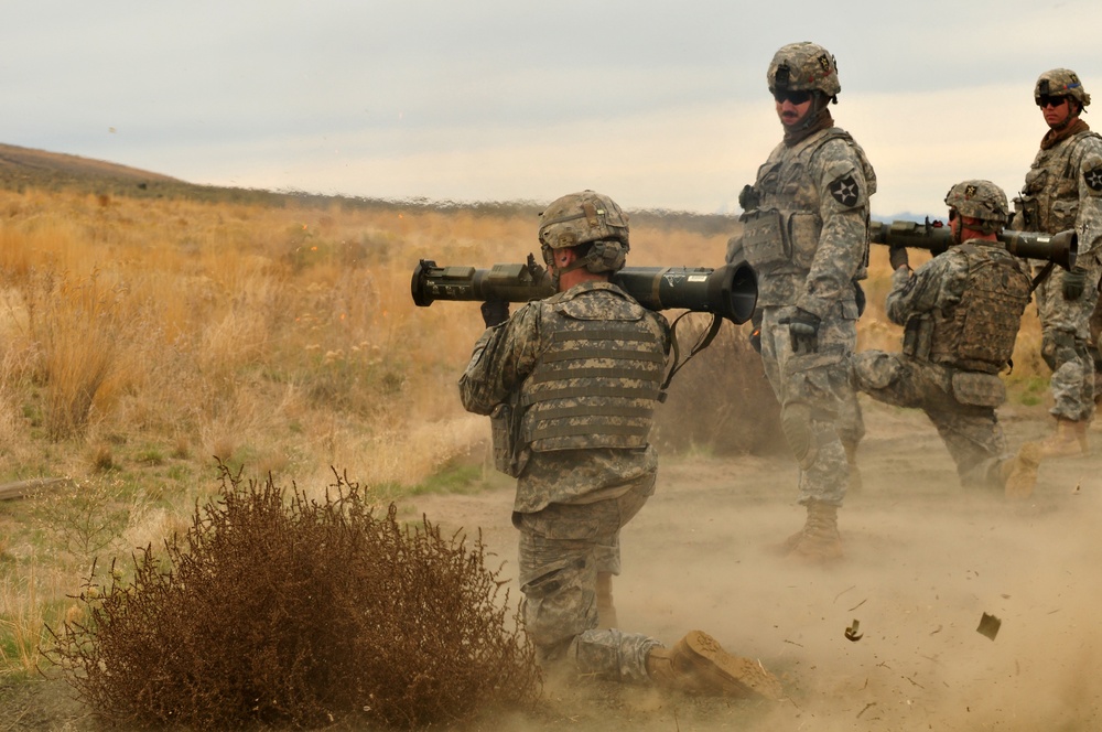 2-1 Cavalry Scouts conduct AT-4 live fire