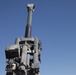 Shooting of a rare round, Excalibur, out of a M-777 A2 Weapon System by the 1-37th Field Artillery Unit at Fort Irwin, Calif.