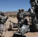 Shooting of a rare round, Excalibur, out of a M-777 A2 Weapon System by the 1-37th Field Artillery Unit at Fort Irwin, Calif.