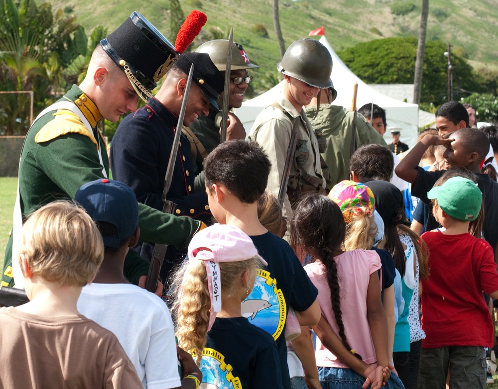 MCB Hawaii performs Marine Corps birthday pageant at Kainalu Elementary School