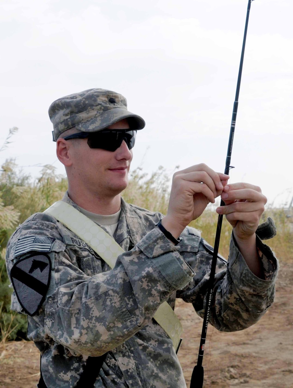 Soldiers enjoy desert fishing during deployment