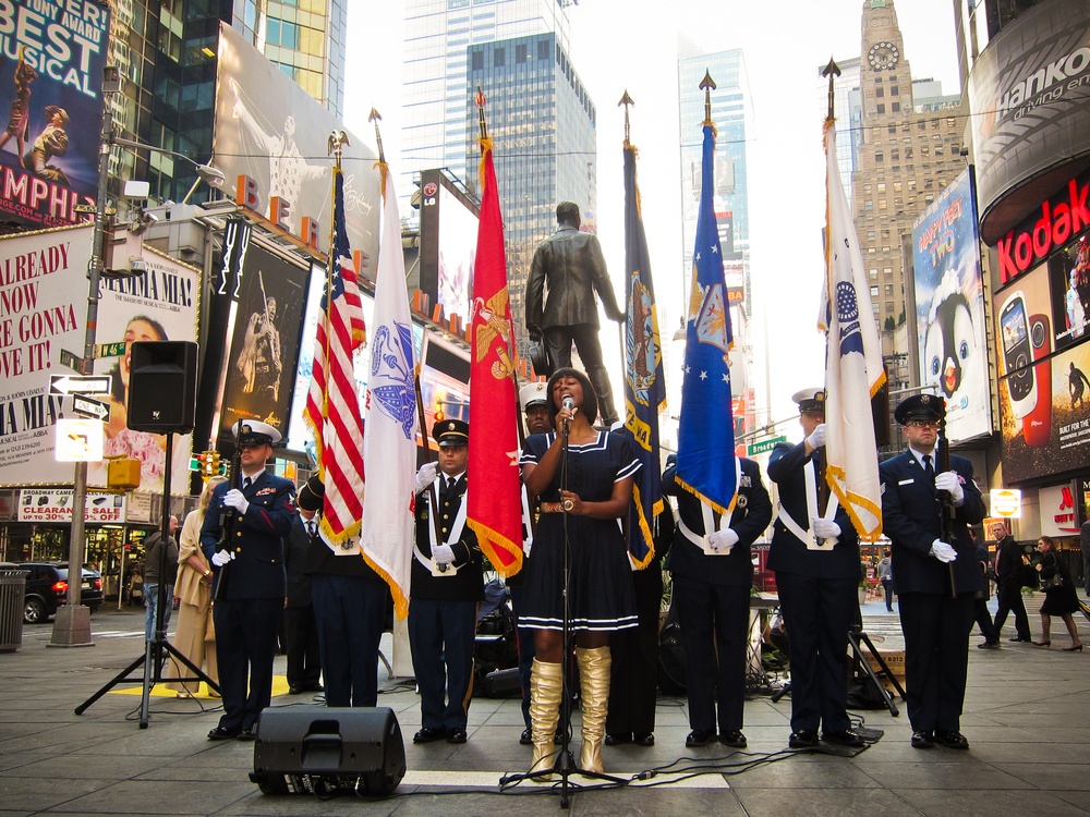 Veterans' honored in Times Square