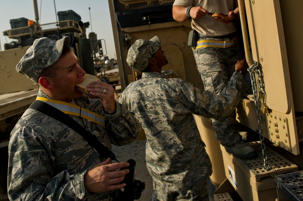Fueling up before a mission