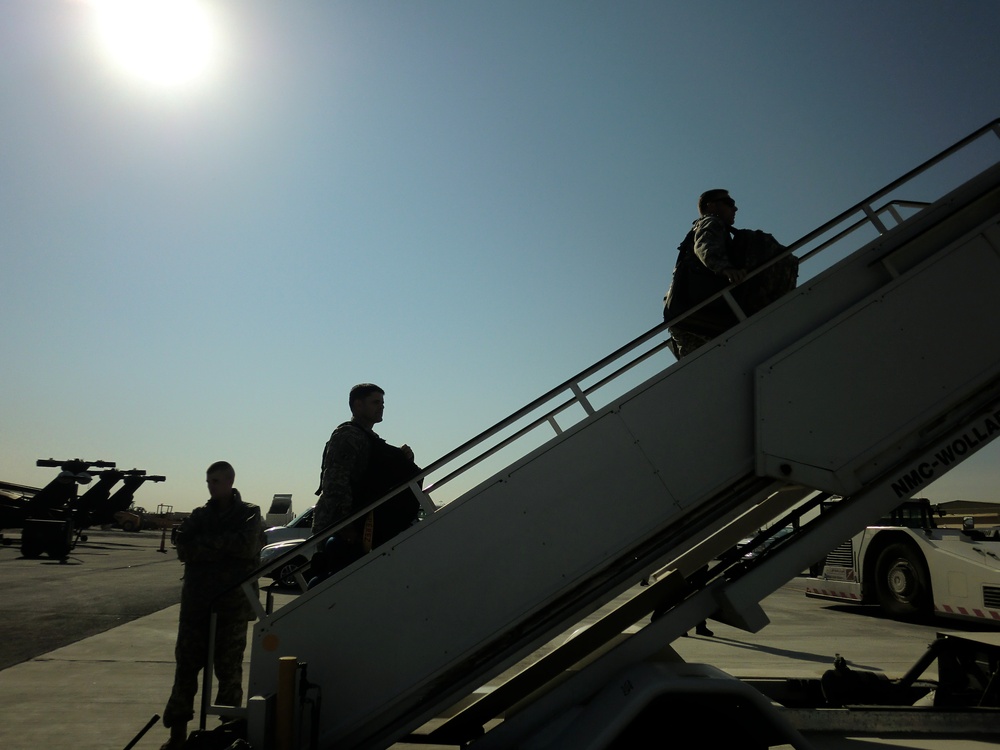 Boarding the aircraft