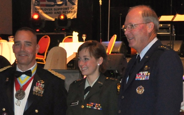 Chief, NGB and Iowa TAG recognoize Iowa ROTC Cadet of the Year