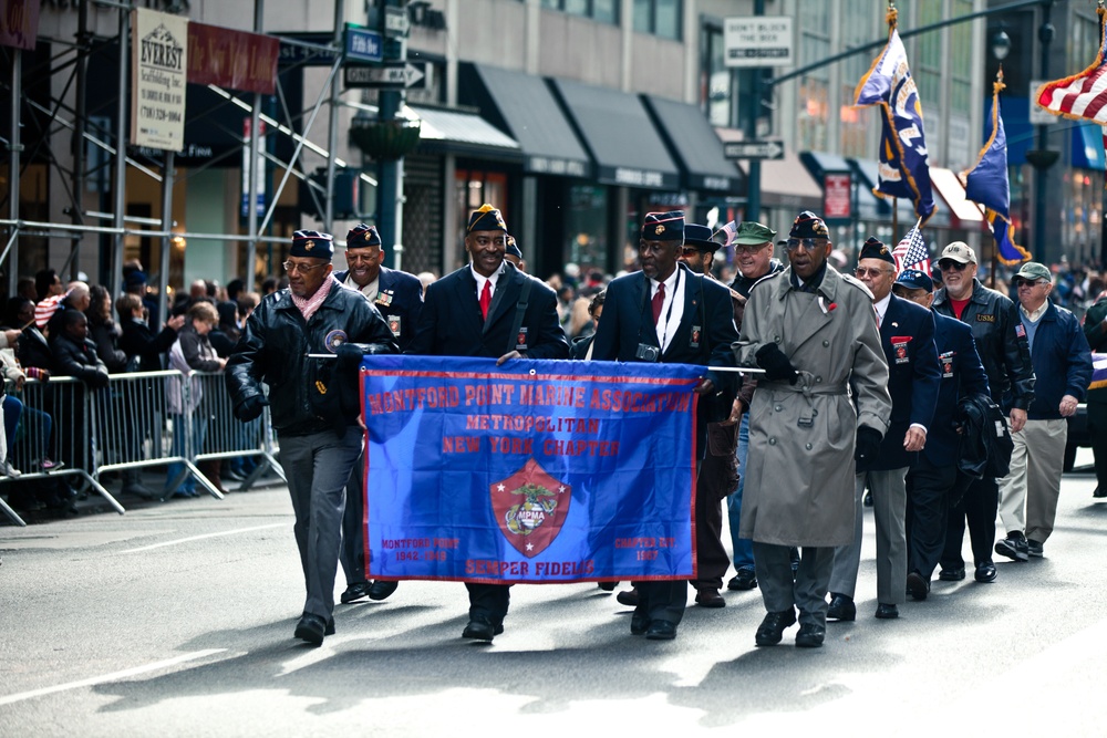 Marines march in 2011 New York Veterans Day Parade