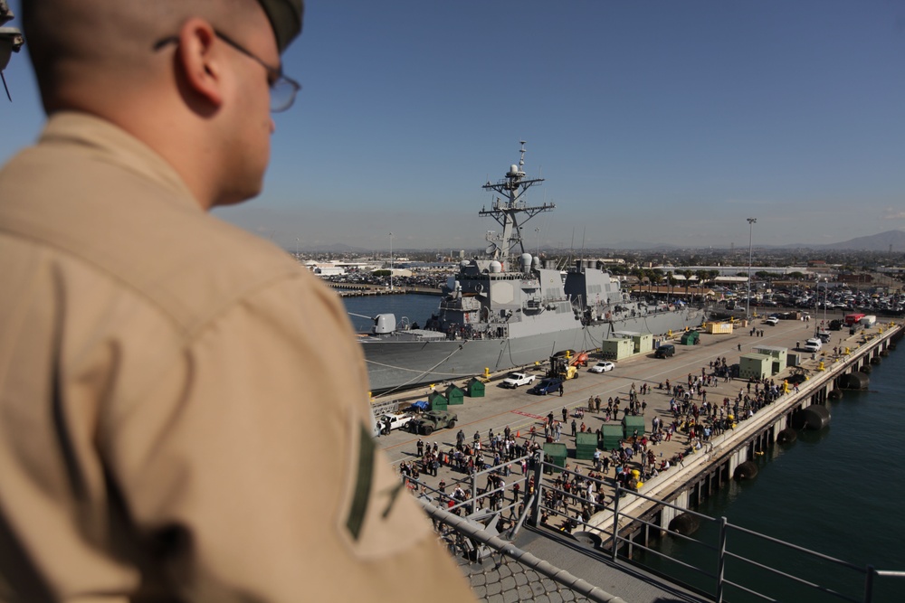 USS Makin Island leaving San Diego