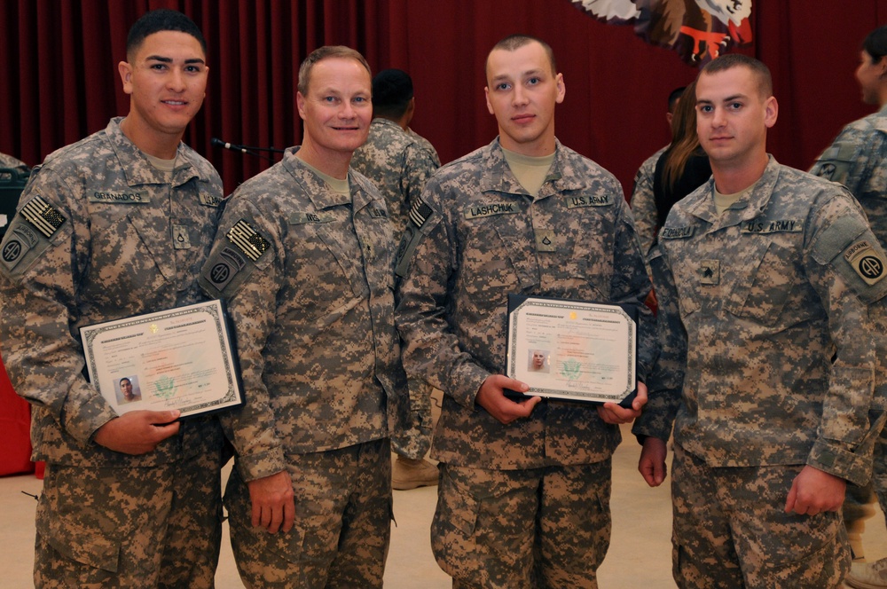 All Americans: 2/82 Infantrymen gain US citizenship in Kuwait ceremony