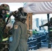 Yokota airmen perform a chemical decontamination procedure