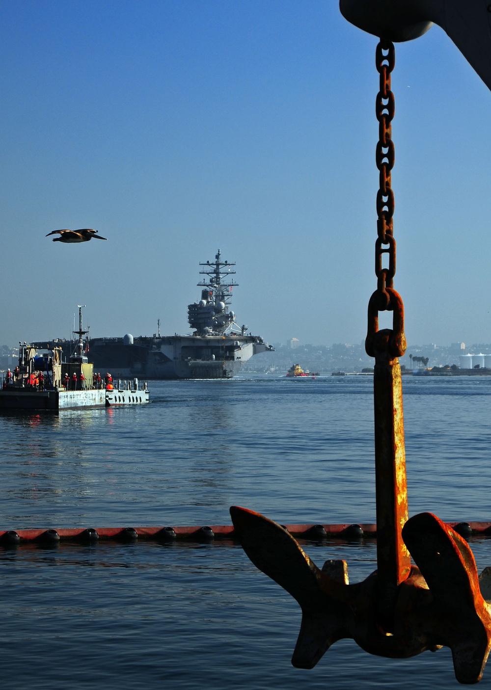 USS Ronald Reagan transits San Diego Bay