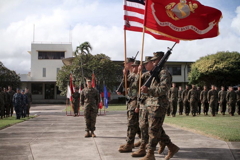 Marine Corps Base Hawaii change of command ceremony