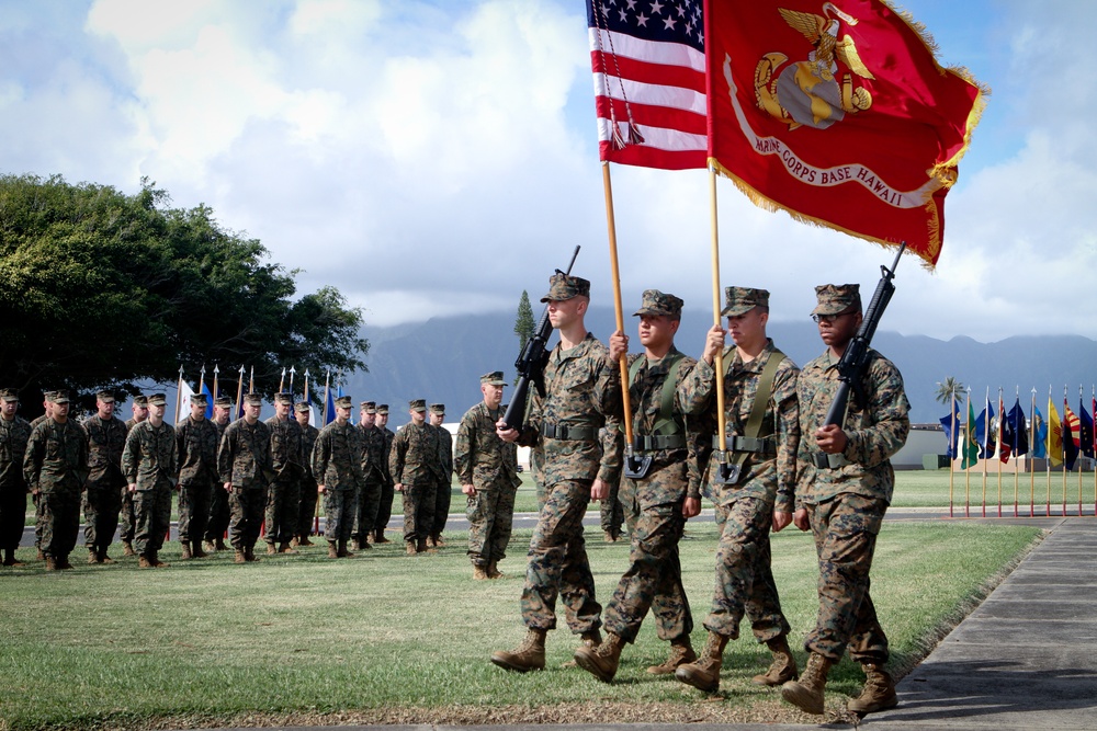 Marine Corps Base Hawaii change of command ceremony