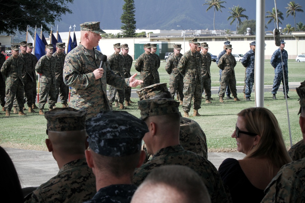 Marine Corps Base Hawaii change of command ceremony