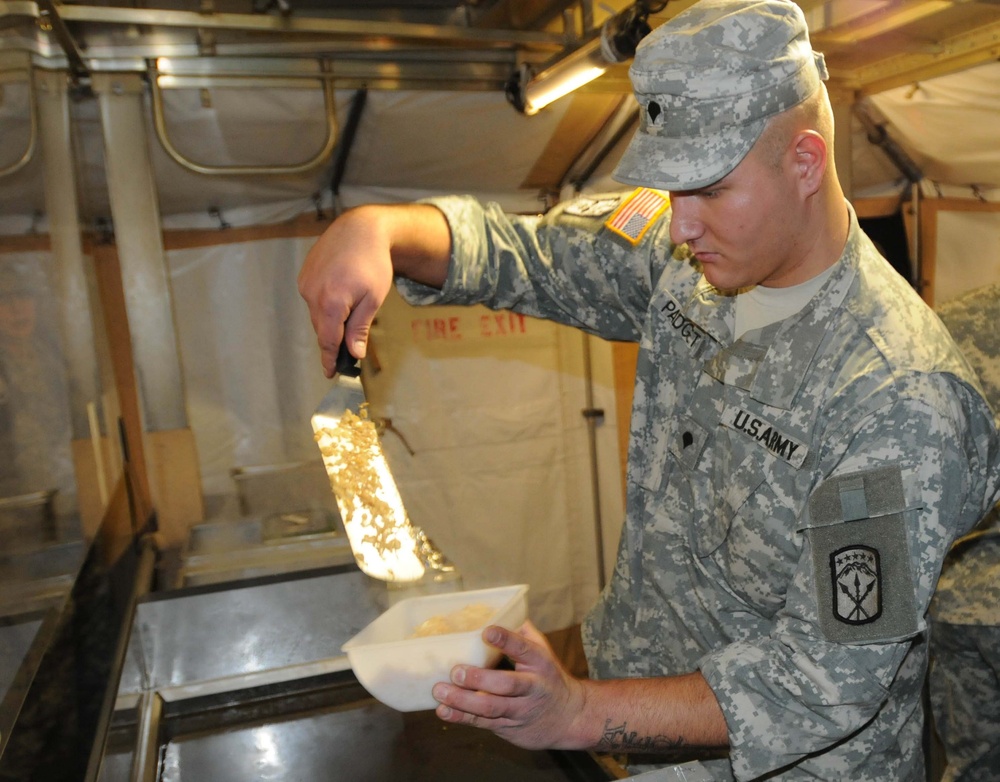 Soldier's prepare critical meal
