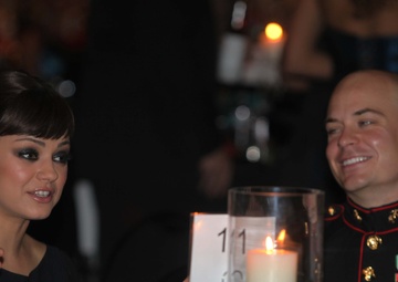 Marine takes actress Mila Kunis to birthday ball