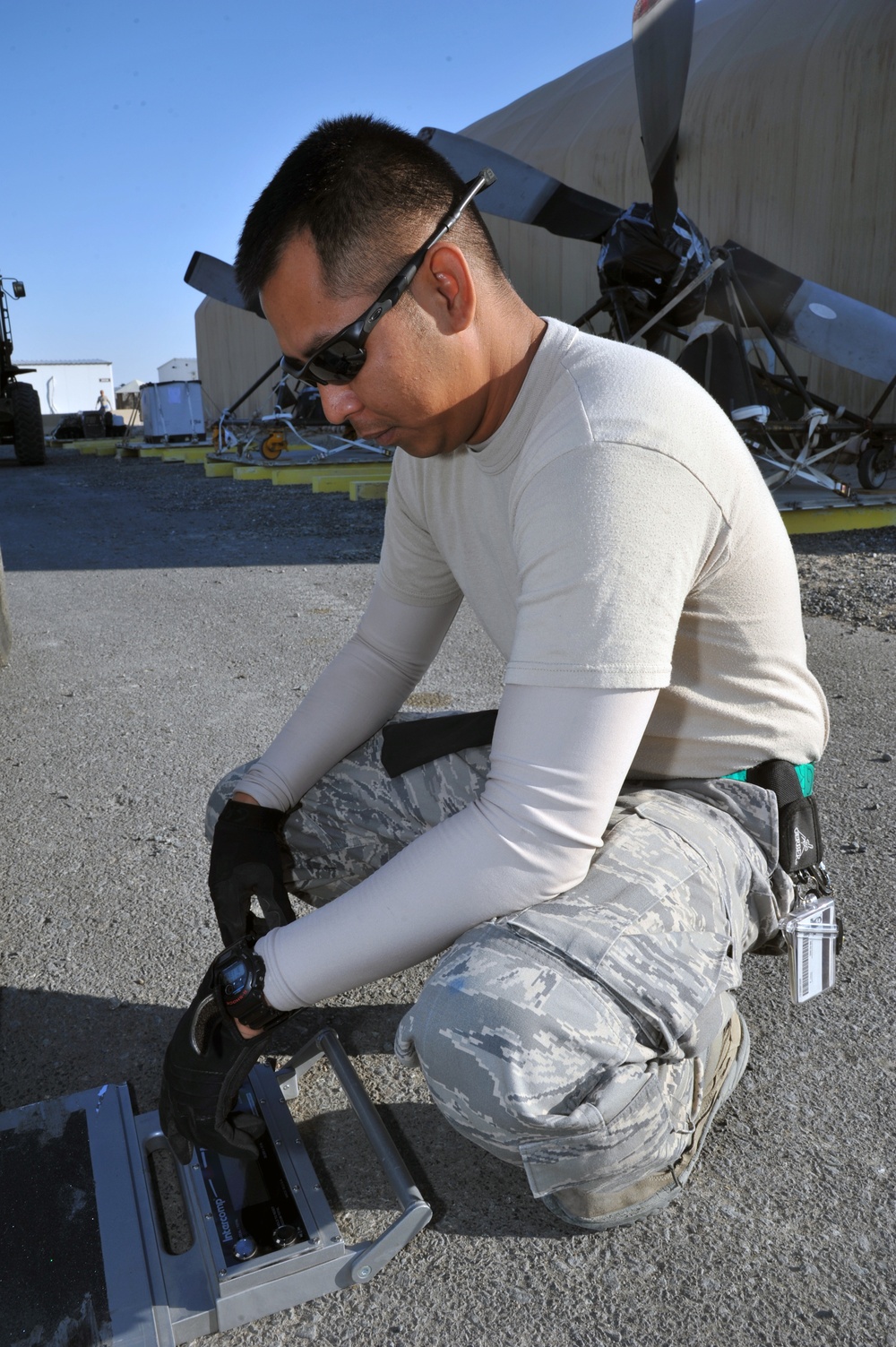 Deployed aerial port