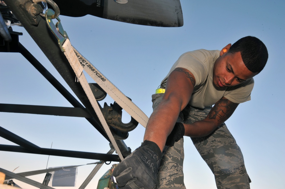 Deployed aerial port