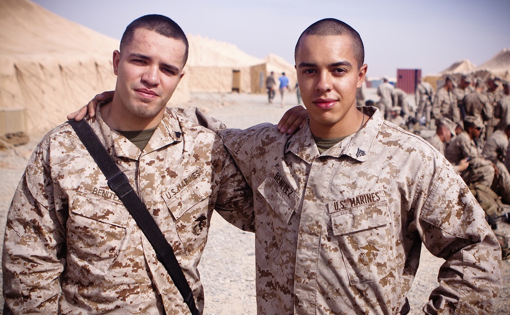 Marine brothers meet in Afghanistan
