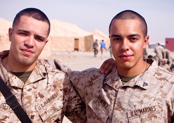 Marine brothers meet in Afghanistan