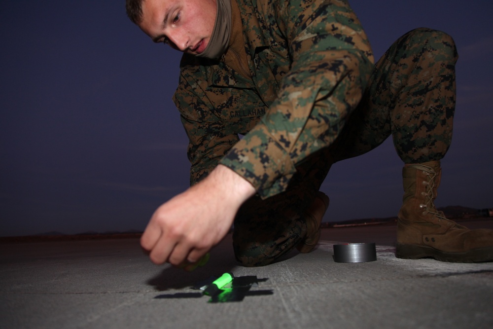 Braving a storm: Marines rig the Osprey