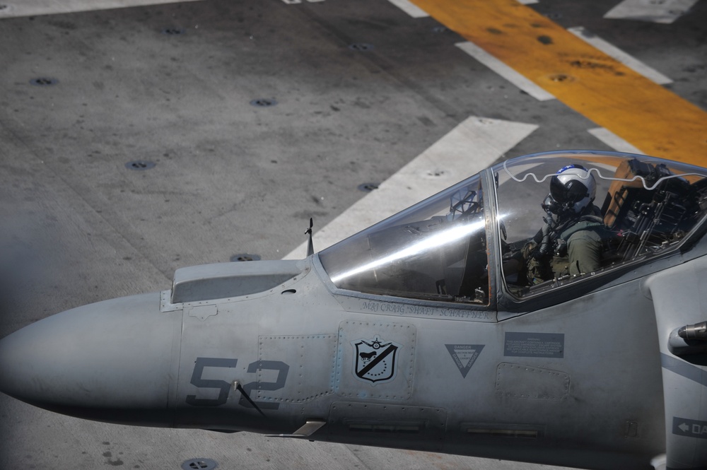 11 MEU's aviation combat element aboard USS Makin Island